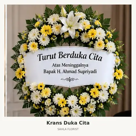 Krans Bunga Duka Rumah Duka Carolus